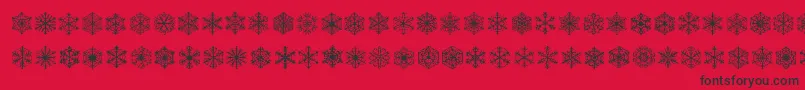 Fauxsnow Font – Black Fonts on Red Background