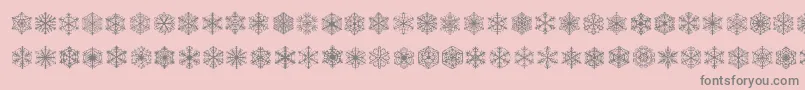 Fauxsnow-Schriftart – Graue Schriften auf rosa Hintergrund