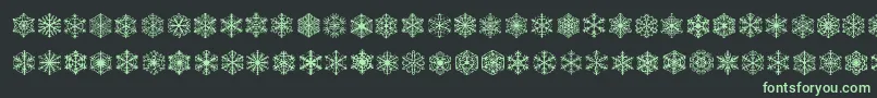 Fauxsnow Font – Green Fonts on Black Background