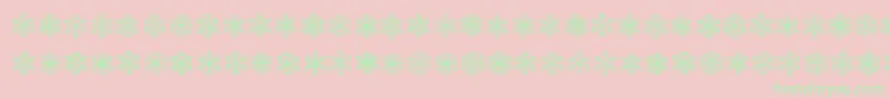 Fauxsnow Font – Green Fonts on Pink Background