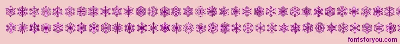 Fauxsnow Font – Purple Fonts on Pink Background