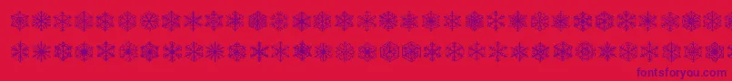 Fauxsnow Font – Purple Fonts on Red Background