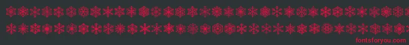 Fauxsnow Font – Red Fonts on Black Background