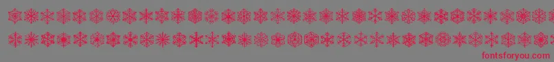 Fauxsnow Font – Red Fonts on Gray Background
