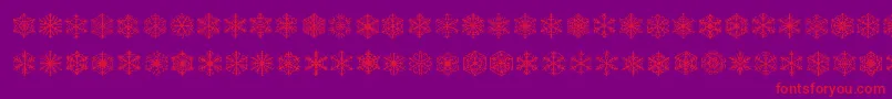 Fauxsnow Font – Red Fonts on Purple Background