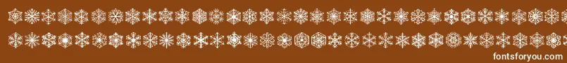 Fauxsnow Font – White Fonts on Brown Background