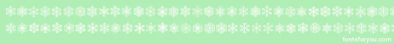 Fauxsnow Font – White Fonts on Green Background