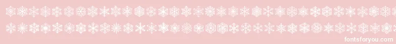 Fauxsnow-Schriftart – Weiße Schriften auf rosa Hintergrund