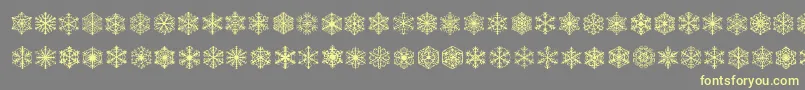 Fauxsnow Font – Yellow Fonts on Gray Background