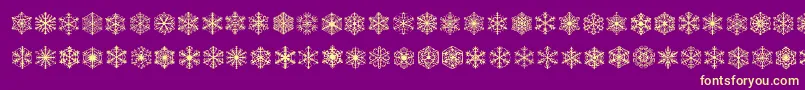 Fauxsnow Font – Yellow Fonts on Purple Background