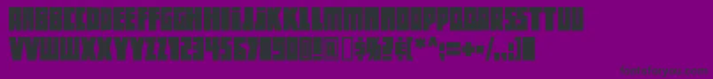 フォントBeethoven – 紫の背景に黒い文字