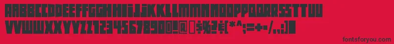Beethoven Font – Black Fonts on Red Background