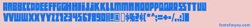 Beethoven Font – Blue Fonts on Pink Background
