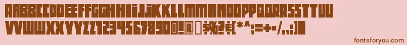 Beethoven-fontti – ruskeat fontit vaaleanpunaisella taustalla