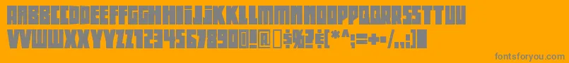 フォントBeethoven – オレンジの背景に灰色の文字