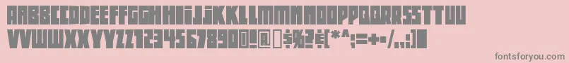 Beethoven-fontti – harmaat kirjasimet vaaleanpunaisella taustalla