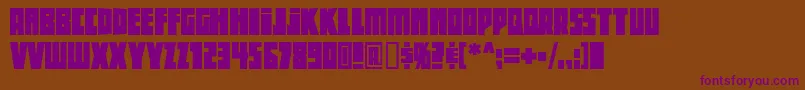 Beethoven-fontti – violetit fontit ruskealla taustalla