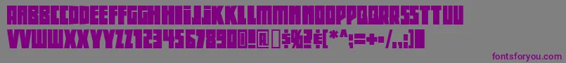 Шрифт Beethoven – фиолетовые шрифты на сером фоне