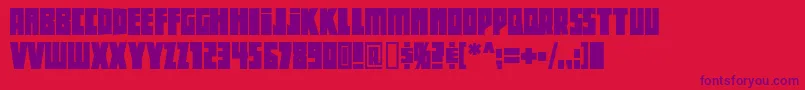 Beethoven-fontti – violetit fontit punaisella taustalla