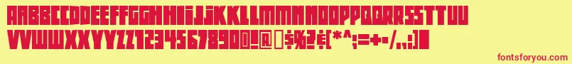 Beethoven Font – Red Fonts on Yellow Background