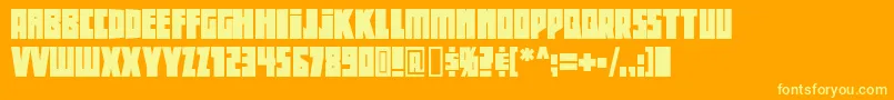 Beethoven Font – Yellow Fonts on Orange Background