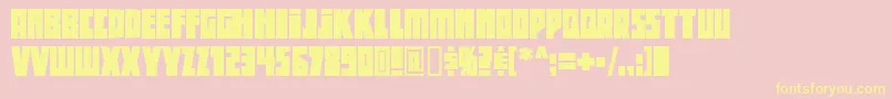 Beethoven Font – Yellow Fonts on Pink Background
