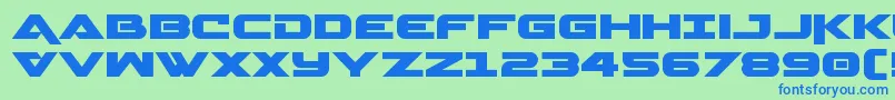 フォントGeminaexpand – 青い文字は緑の背景です。