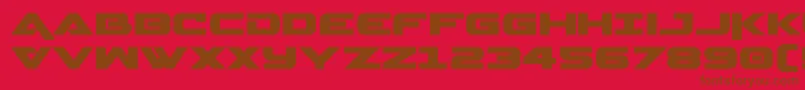 Czcionka Geminaexpand – brązowe czcionki na czerwonym tle