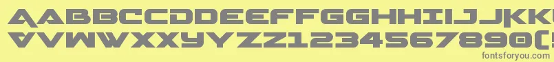 Geminaexpand Font – Gray Fonts on Yellow Background