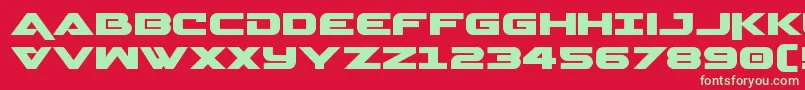 Czcionka Geminaexpand – zielone czcionki na czerwonym tle