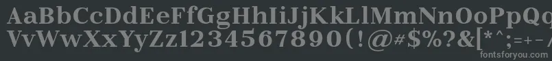 フォントLitolandRegular – 黒い背景に灰色の文字