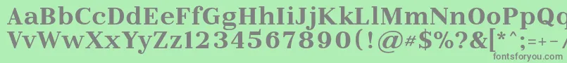 フォントLitolandRegular – 緑の背景に灰色の文字