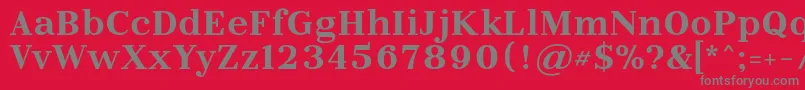 フォントLitolandRegular – 赤い背景に灰色の文字