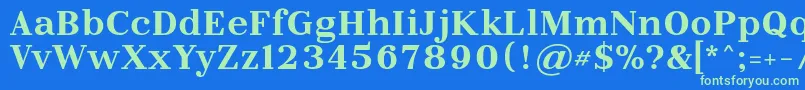 LitolandRegular Font – Green Fonts on Blue Background