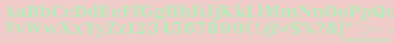 LitolandRegular Font – Green Fonts on Pink Background