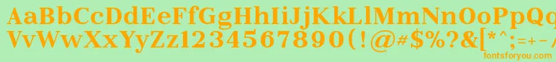 LitolandRegular Font – Orange Fonts on Green Background