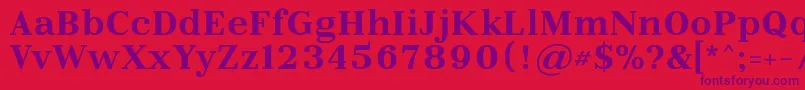 LitolandRegular Font – Purple Fonts on Red Background