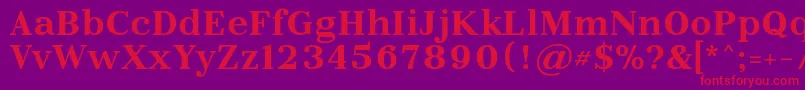 フォントLitolandRegular – 紫の背景に赤い文字