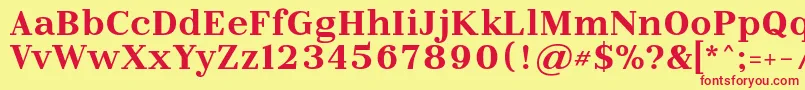 LitolandRegular Font – Red Fonts on Yellow Background