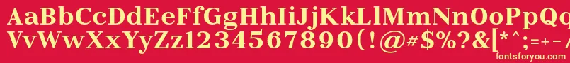 フォントLitolandRegular – 黄色の文字、赤い背景