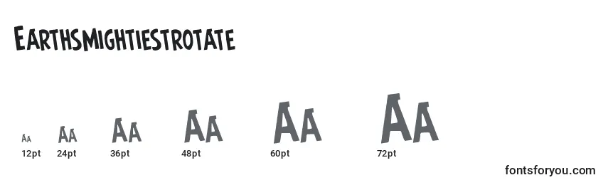 Earthsmightiestrotate Font Sizes
