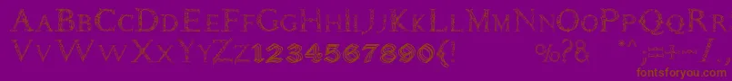 Daemones Font – Brown Fonts on Purple Background