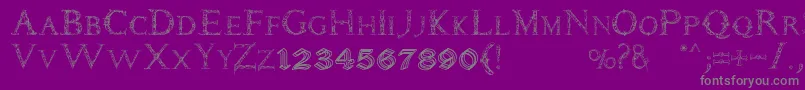 Daemones Font – Gray Fonts on Purple Background