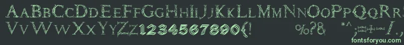 Daemones Font – Green Fonts on Black Background