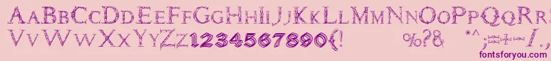 Daemones Font – Purple Fonts on Pink Background