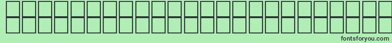 フォントMcsDiwany3SUNormal. – 緑の背景に黒い文字