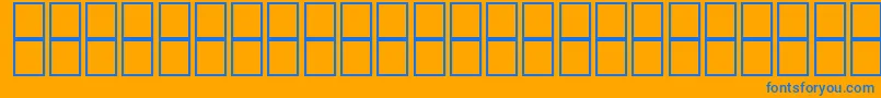 フォントMcsDiwany3SUNormal. – オレンジの背景に青い文字