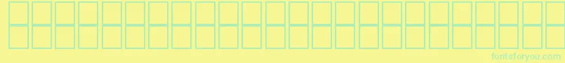 McsDiwany3SUNormal.-fontti – vihreät fontit keltaisella taustalla