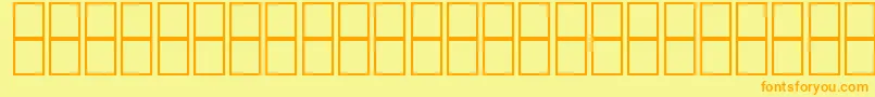 McsDiwany3SUNormal.-Schriftart – Orangefarbene Schriften auf gelbem Hintergrund