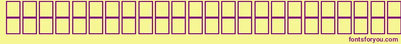 McsDiwany3SUNormal. Font – Purple Fonts on Yellow Background